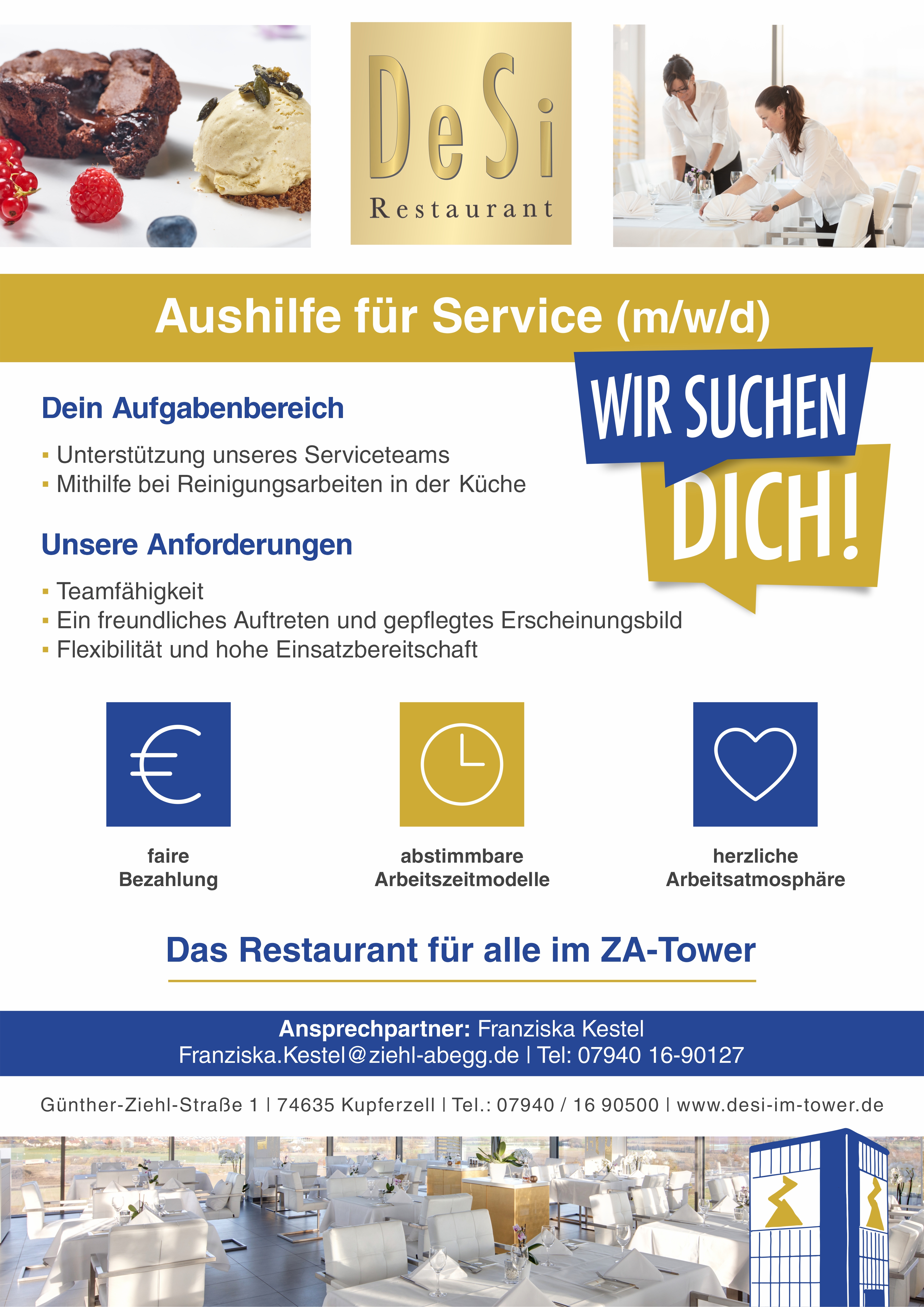 Aushilfe für Service (m/w/d)